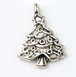 Star Christmas Tree Charm Bead 100pcs/lot 17.4x24.2mm Tibetan Silver Pendants Fashion Jewelry DIY Fit Bracelets Necklace Earrings L743