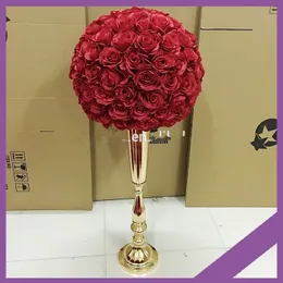 no including flower)bulk gold metal pot for wedding and hotel decoration