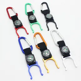 The outer hiking mountaineering hanging bottle hook compass kettle buckle portable beverage bottle Outdoor Gadgets