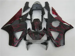 Bodywork fairing kit for Honda CBR900RR 2002 2003 red flames black fairings set CBR 954RR 02 23 OT27