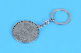 Manufacturers selling calendar metal key button Chinese and English creative advertising gifts compass key buckle opening