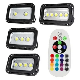 2017 Outdoor LED Flood light 200W 300W 400W 500W 600w RGB / Warm / Cool Whit project Floodlights Waterproof Outside lamp lighting 85-265v