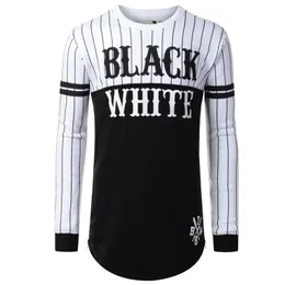 Hurtownia-jesień 2016 New Arrival Jamicki Marka Casual Paski Męskie Bluzy Z Zipper Letter Black White Men 78 Bluza z długim rękawem