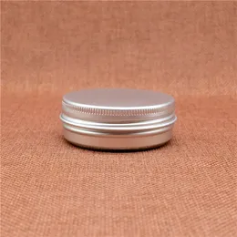 40g Cosmetic Lip Oil Aluminum Jar Refillable Batom Eye Cream Small Tin Empty Travel set Silver Container Screw Cap