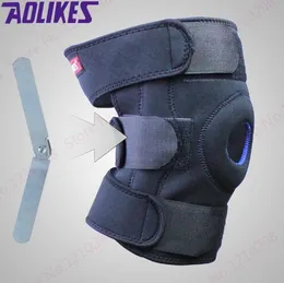 Günstige Stahlplatte Klettern Knieschoner Schwarz Rehabilitation Bein Kniestütze Unisex Outdoor Knieschoner Radfahren Knieorthese