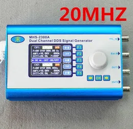 Freeshipping 20MHz Signalgenerator CNC Dubbelkanal Arbiträr vågform Funktion av DDS Signal Source Sine / Square / Triangle