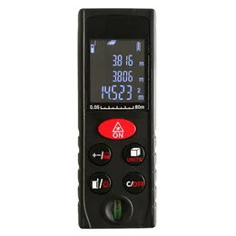 Freeshipping Digital Laser Distance Meter 40/60/80/100m Range Finder Level Ruler Area Volume Measure Level Bubble