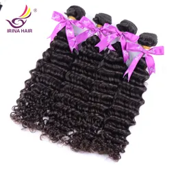 2017 Ny Ankomst Obearbetat Virgin Brasiliansk Peruvian Deep Curly Hair 4 Bundle Brazilian Hair Weave Bundle Big Promotion