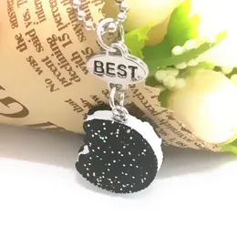 3D Cookie and Coffee Cup Necklace jewelry Set Best Friend Necklaces Pendants Fashion friendship Jewlery for Women Kids Gift