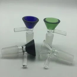 Tigelas de vidro de 14 mm articulação masculina 4 cores tigela de vidro opcional para plataformas de óleo Bongos de vidro DAB RIGS REMBRA RÁPIDO