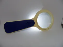 Högkvalitativ 80mm x10 LED-blixthandhållare förstorare ler smycken förstoringsglasögon för tidningens freeshipping