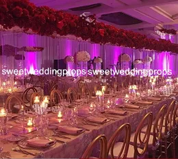 Ny ankomst bröllopsbord dekoration / festbord akrylkristallgångsstativ för bröllopsstadiet