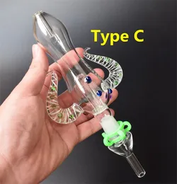 Version 14mm Nectar Collector Kit With Titanium Nail Quartz Tip Glass Pipe Smoking Pipe Glass Bongs