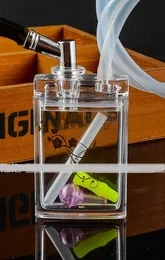 Акриловая сигаретная кальян, отправьте аксессуары для горшки, стеклянные бонги, стеклянные водные трубы, курение, цветной стиль Случайная доставка
