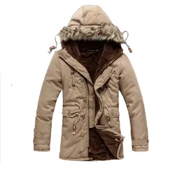 Hurtownia-Ru Br 15-35 dni przybył w dół Parkas Płaszcz zimowy mężczyźni długie wyściełane 2014 plus rozmiar XXXL Casacos de Inverno Masculino