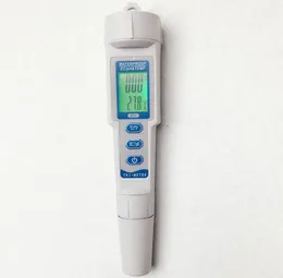 Gratisfrakt Digital Vattentät 0,01 3 i 1 PH EC Meter LCD med bakgrundsbelysningstemperatur med Automatisk temperaturkompensation för akvarium