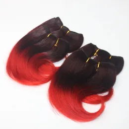 High Quality 6 Inch Short Two Tone Brazilian Hair Ombre Color Body Wave 100% Human Hair Extension