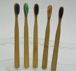 Cała sprzedaż Nowy Naturalny Bambusowy Bambus Szczoteczka Bambusowa Charcoal Toothbrush Low Carbon Bamboo Nylon Drewno Rękojecz