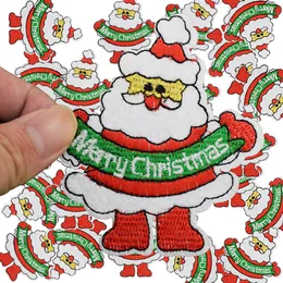 衣類鉄刺繍パッチのためのDIYの父のクリスマスパッチパッチの上の鉄刺繍のパッチアップリケの鉄