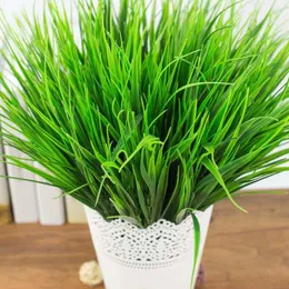 Fashion Hot Green Grass Artificial Plants Plastic Flowers Household Dest Rustic Decoration Clover Plant for Wedding Party