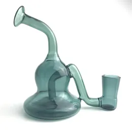 Clearance Promotion 4,5 Zoll Mini Glass Bong Wasserrohre dunkelgrüne kleine Klein farbenfroh