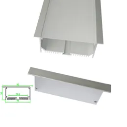 10 X 1M sets/lot Surface mounting aluminum profile for led light and square channel with flange for ceiling or wall lamps
