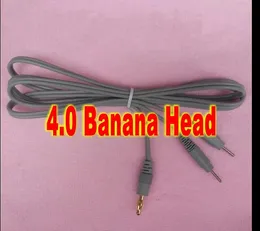 4.0 Banana Head Wire 2pins electrode Connecting wire cable for tens ems physiotherapy machine ..