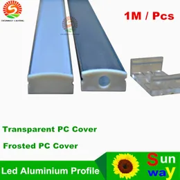 Sinomann-SW1707 1M led aluminum profile Transparent Milky Frosted PC Cover for led flexible strip led rigid strip up to 12mm width