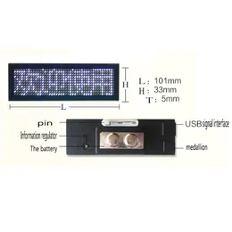 44x11 white LED business card signs display board advertising rechargeable programmable business badges led signs