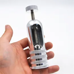 10Pcs 금속 꽃가루 프레스 압축기 허브 허브 분쇄기 허브 분쇄기 클릭 n vape 담배 분쇄기 왁스 건조 허브 기화기 무료 DHL