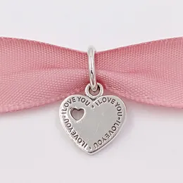 Andy Jewel Valentines Day Gift 925 Silver Pärlor tillsammans Forever Pendant Charm passar europeisk pandora stil smycken armband halsband 791430 du och jag