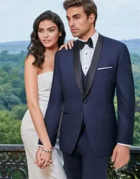 New Arrivals One Button Groom Tuxedos Szal Kapel Groomsmen Najlepszy człowiek Garnitury Męskie Garnitury Ślubne (Kurtka + Spodnie + Kamizelka + Krawat) H: 511