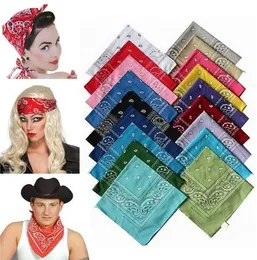 100% bawełna Paisley Bandanas Doubles Głowy Wrap Scarf 55 * 55 CM 12 sztuk / partia