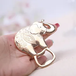 200pcs/lot Lucky Golden Elephant Bottle Opener Gold Wedding Favors Party Giveaway Gift For Guest #RG609