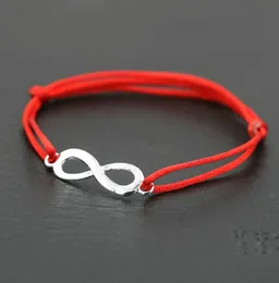 100pcs/lot 8 Infinity Braid Bracelets Braided Rope Lucky Jewelry Red Bracelet new