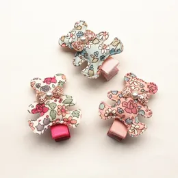 20pcs/Lot New Kids Hair Clips Koreańskie dziewczęta księżniczki Barrettes Cartoon Bear with Mini Bows