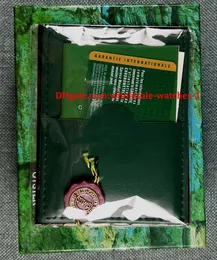 Рождественский подарок коробка для часов оригинальные внутренние внешние женские часы коробки мужские наручные часы зеленая коробка буклет карты часы мужские новые