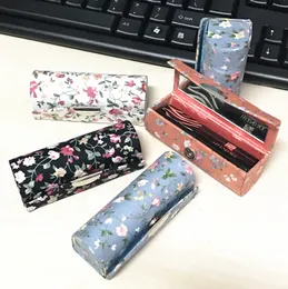 Nowy Przenośny Lustro Małe pudełko Pudełko Cukierki Favor Pudełka High End Floral Vintage Pusta Pomadka Przechowywanie Case Lip Balm Packaging Rurki Pojemniki