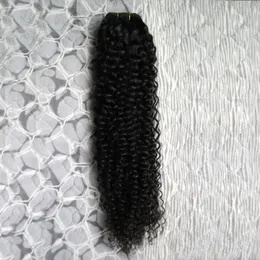 Weave buntar svart mänskligt hår jungfrubrasilianskt hår vävpaket 100g Yvonne Brasiliansk Kinky Curly Hair Weave buntar 1pcs
