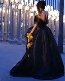 Abiti da sera neri con spalle scoperte Tulle Collo trasparente Abiti da festa da sera formale Abiti eleganti speciali da ballo abiti da sposa per la madre