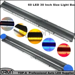 BARRA LUMINOSA DA LAVORO A DOPPIO LATO 180 W 76 CM 30 "60 LED BARRA LUCI DA LAVORO AVVERTIMENTO STROBO LAMPADA LAMPADA AMBRA BIANCO ROSSO BLU BARRA LUMINOSA DI EMERGENZA