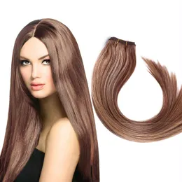 Partihandel Pure Indian Remy Virgin Hair Human Hair Weft 100g Mix Color # 6/27 Rakvåg Fabriksförsörjning Human Extension