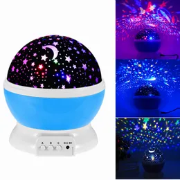 2020 Boże Narodzenie Projektor Rotacja Gwiaździsta Star Night Light Moon Sky Romantic Night Projektor Light Lam Dekorowanie Wedding Birthday Party Hot