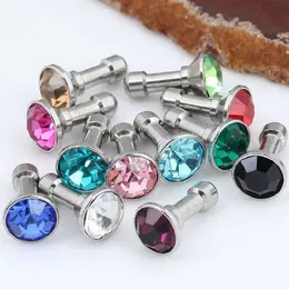 100 pcs Crystal Bling Diamond 3.5mm Cell Phone Earphone Jack Anti Dust Plug For Iphone Samsung Huawei xiaomi Accessories