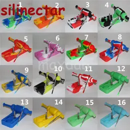 wholesale Hookah silicone nectar bong kits dab tool Smoking Glass Bongs Accessories rigs 5ml silicon container DHL