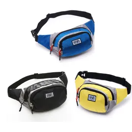 10pcs 2017 Unisex Bag Travel Handy Hiking Sport Fanny Pack Waist Belt Zip Pouch Pure Color Multi Function Waist Bags