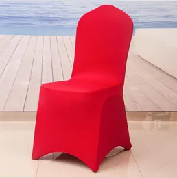 Universal Spandex Chair Cover Flat Front Stretch Spandex Lycra Chair Cover för Hotel Bankett Bröllopsfestival Dekoration Skydd