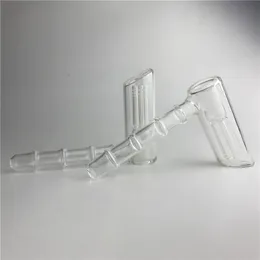 Vidro Hanmmer Bong Rigs Tubos de água de Hookah com 6 Tubo de filtro Grosso Pyrex Clear Hand Tube Bongs para fumar