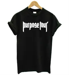 Partihandel- Bieber Purpose Tour Letters Print Tshirt Cotton Casual Funny T Shirt For Lady Top Tee Hipster Drop Ship