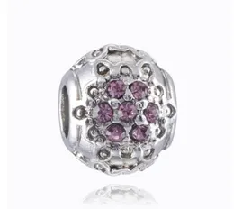 Подходит для браслета Pandora Charm Crystal Beads серебряные покрытые слабыми очарованием для Diy European Style Snake Chair Jewelry для женщины